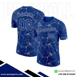 Blue Baseball Crew Neck Jersey