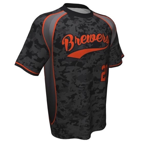 Gray And Orange Slowpitch Jersey