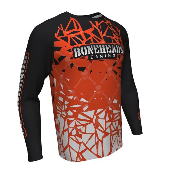 Black And Orange Esports Long Sleeve Jersey