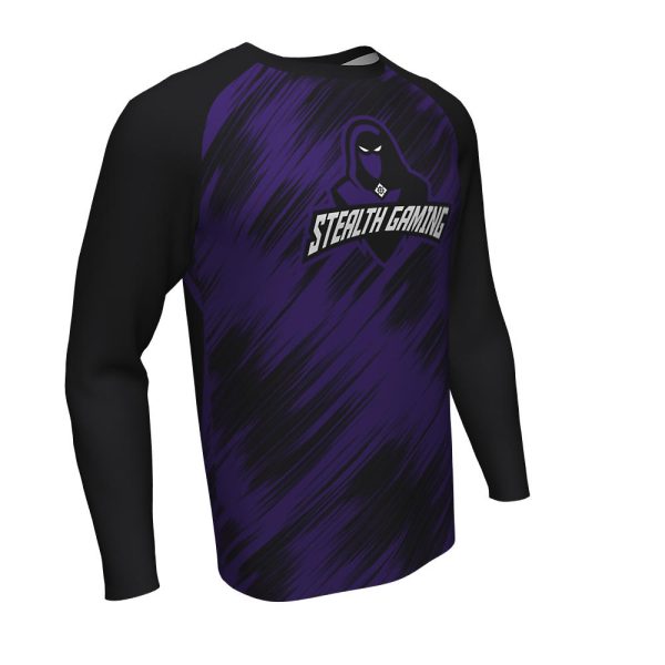 Black And Purple Esports Long Sleeve Jersey