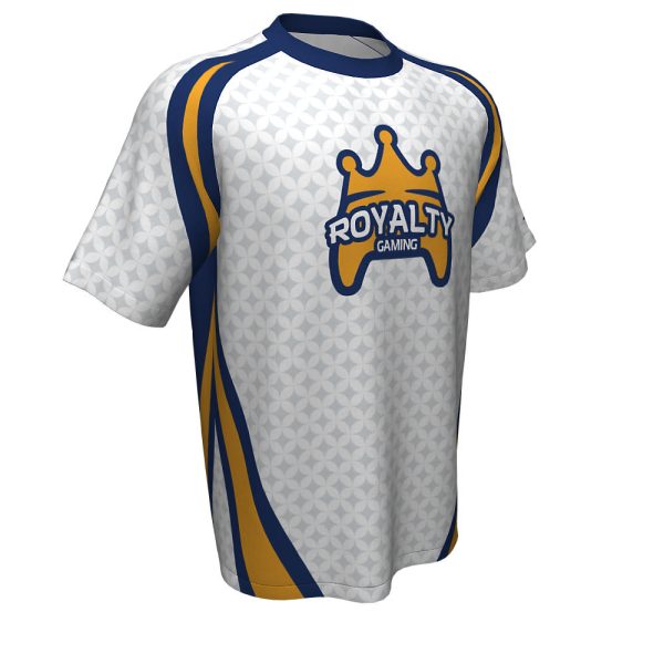 White And Blue Esports Short Sleeve Jersey