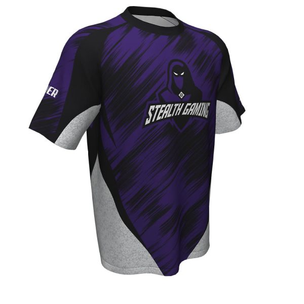 Black And Purple Esports Short Sleeve Jersey