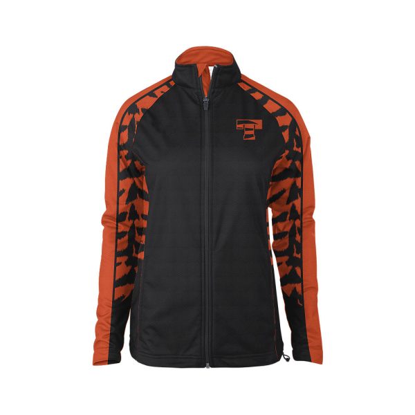 Black And Orange Ladies Verge Warm-Up Full-Zip Jacket