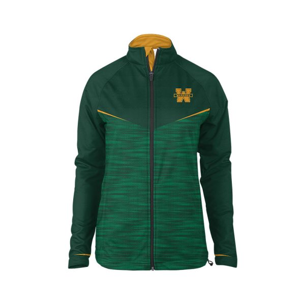 Green And Yellow Ladies Verge Warm-Up Full-Zip Jacket