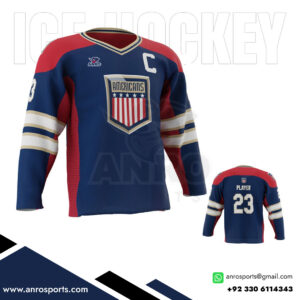Blue And Red Ice Hockey Jerseys
