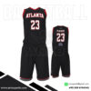 Black Basketball Uniform Series Full V-Neck
