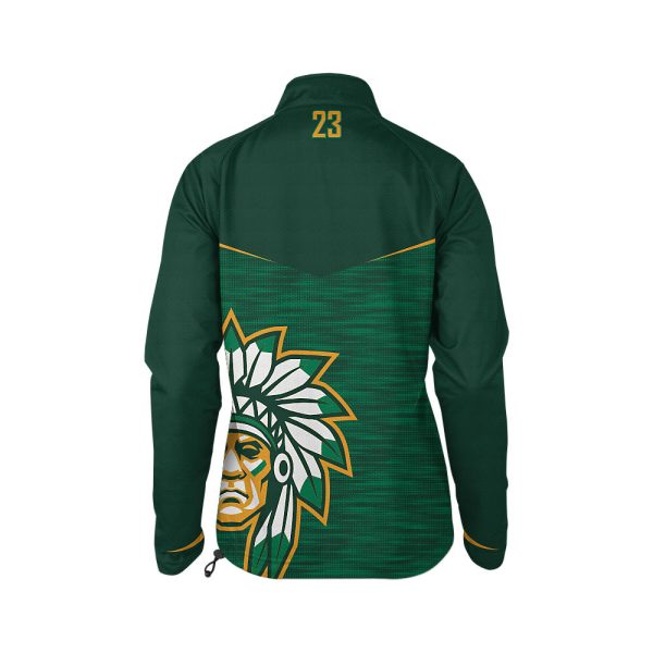 Green And Yellow Ladies Verge Warm-Up Full-Zip Jacket - Image 2