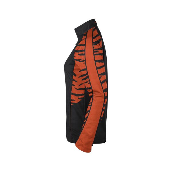 Black And Orange Ladies Verge Warm-Up Full-Zip Jacket - Image 3