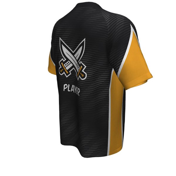 Black And Yellow Esports Short Sleeve Jersey - Image 2