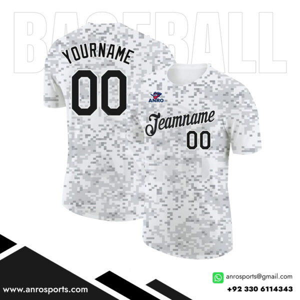 White Baseball Crew Neck Jersey