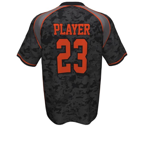 Gray And Orange Slowpitch Jersey - Image 3