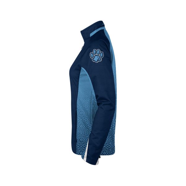 Blue Ladies Verge Warm-Up Full-Zip Jacket - Image 3