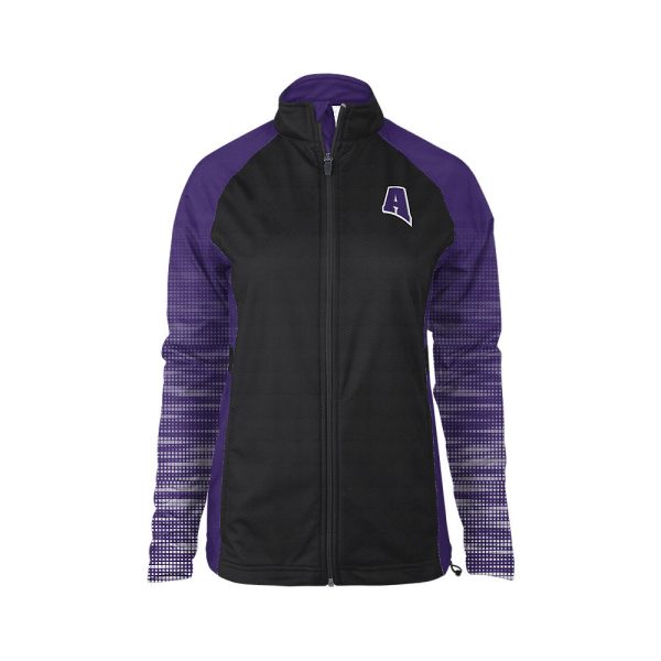 Purple And Black Ladies Verge Warm-Up Full-Zip Jacket