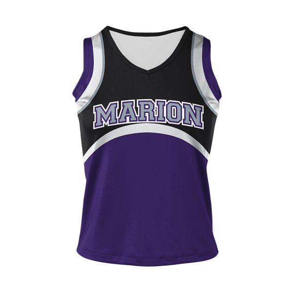 Purple And Black Cheer Sleeveless Shell