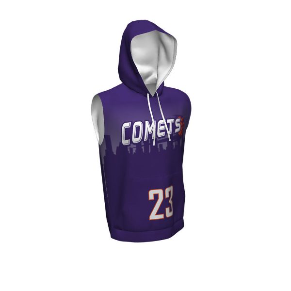 Purple Sleeveless Hoodie