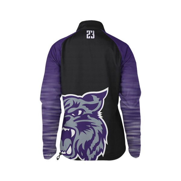 Purple And Black Ladies Verge Warm-Up Full-Zip Jacket - Image 5