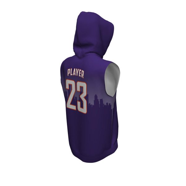 Purple Sleeveless Hoodie - Image 4