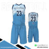 Blue Basketball Uniform Series Full V-Neck