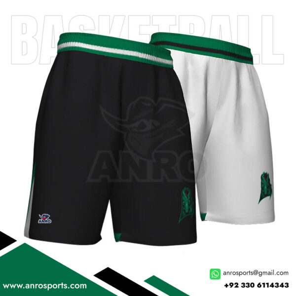Black And White Reversible Basketball Shorts