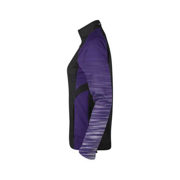 Purple And Black Ladies Verge Warm-Up Full-Zip Jacket - Image 3