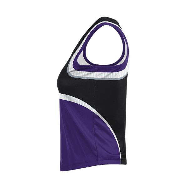 Purple And Black Cheer Sleeveless Shell - Image 3