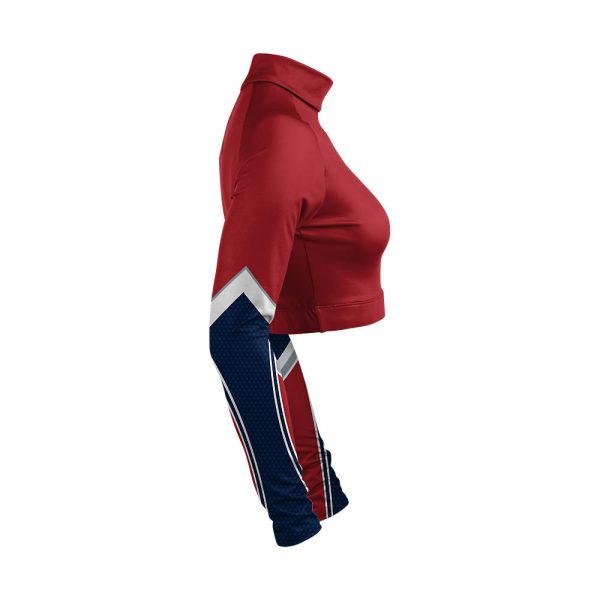 Red And Blue Cheer Mock Neck Bodyliner - Image 2