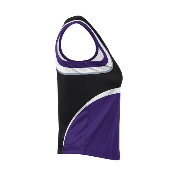 Purple And Black Cheer Sleeveless Shell - Image 4