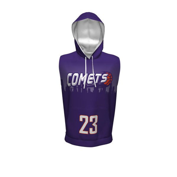 Purple Sleeveless Hoodie - Image 3