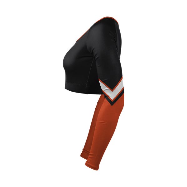 Black And Orange Cheer V-Neck Bodyliner - Image 3