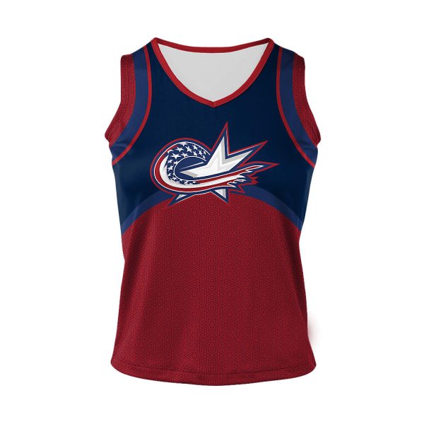 Red And Blue Cheer Sleeveless Shell