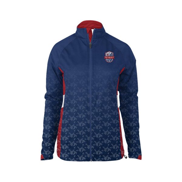 Blue And Red Ladies Verge Warm-Up Full-Zip Jacket