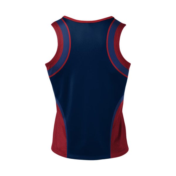 Red And Blue Cheer Sleeveless Shell - Image 4