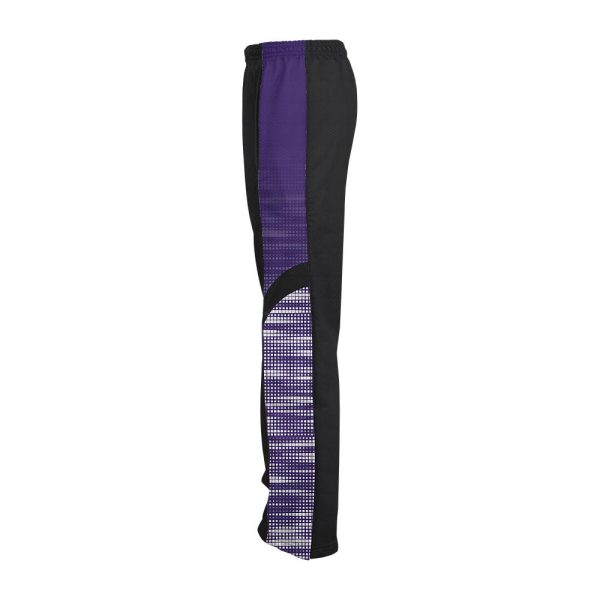 Black And Purple Ladies Verge Warm-Up Pants - Image 3