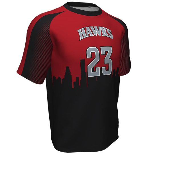 Black and Red Short Sleeve Shirt