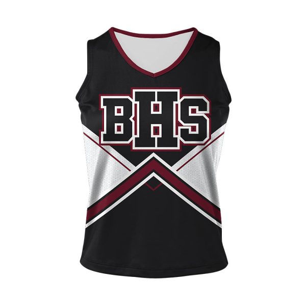 Black And White Cheer Sleeveless Shell