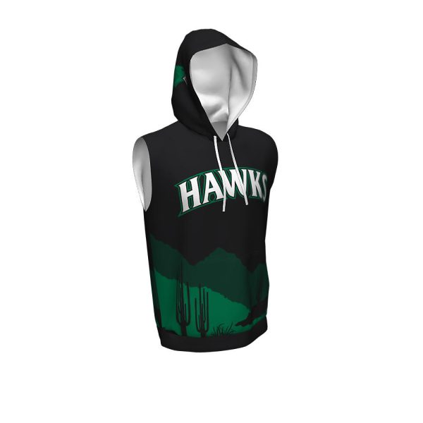 Green Sleeveless Hoodie