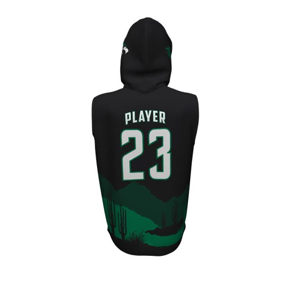 Green Sleeveless Hoodie - Image 3