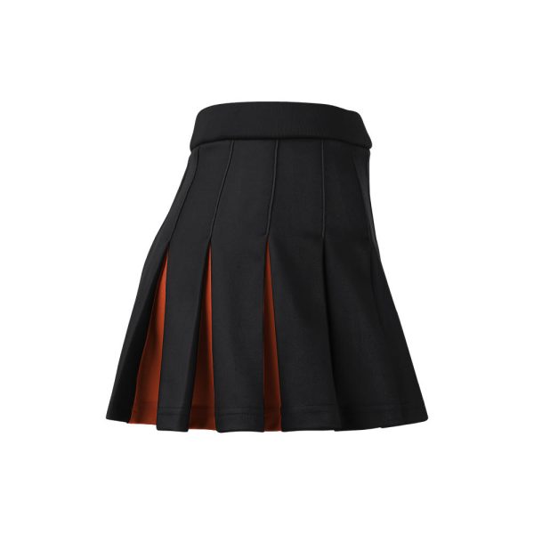 Black And Orange Cheer Pleated Skirt - Image 4