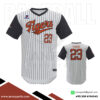 Black And White Baseball V Neck Jersey