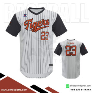 Black And White Baseball V Neck Jersey