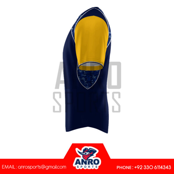 Blue And Yellow Baseball Crew Neck Jersey - Image 3