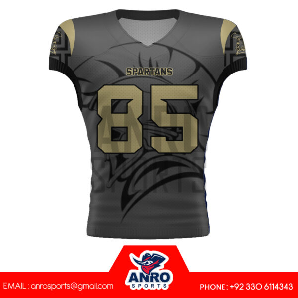 Gray American Football Uniform - Image 5