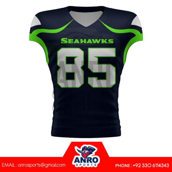 Green And Black American Football Uniform - Image 2