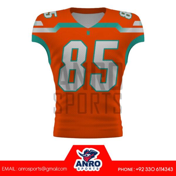 Orange American Football Uniform - Image 5