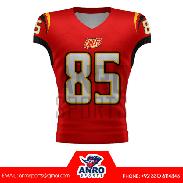 Red American Football Uniform - Image 2