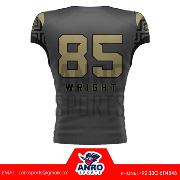 Gray American Football Uniform - Image 2