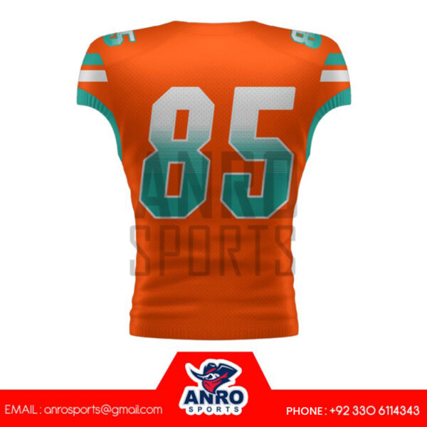 Orange American Football Uniform - Image 2