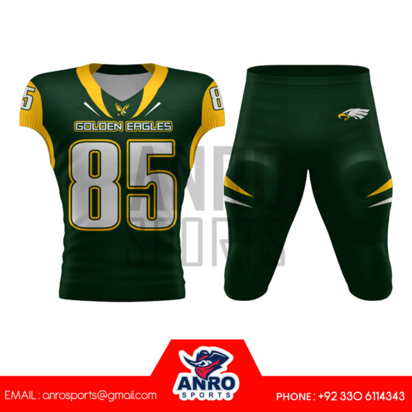 Dark Green American Football Uniform