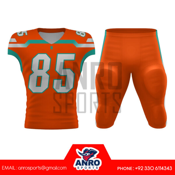 Orange American Football Uniform