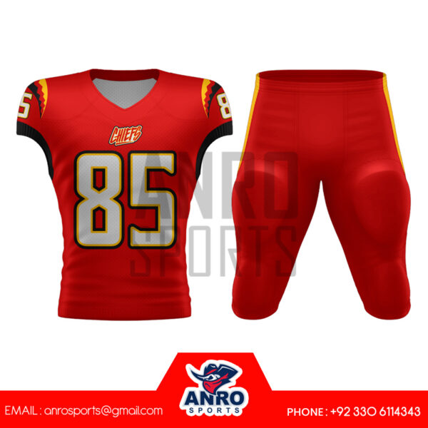 Red American Football Uniform